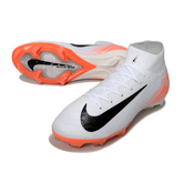 Nike Air Zoom Mercurial Superfly 10 Elite White and Orange Firm Ground FG Football Boot